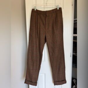 Brixton Plaid Wool Trousers